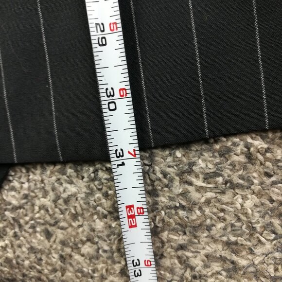 Vintage Polo Ralph Lauren Suit 38R Flannel Wool Chalk Striped 33x29 USA Made - Picture 14 of 16